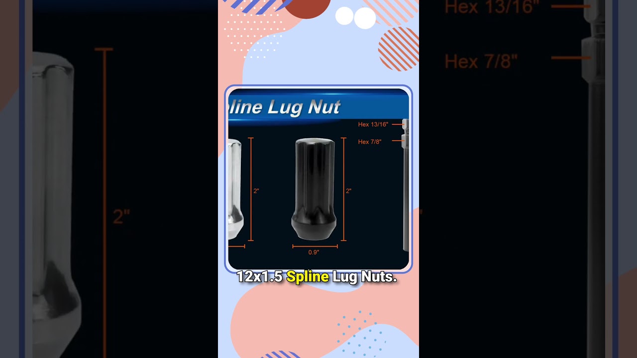 Perfect Fit for Your Wheels: GAsupply 12x1.25 Lug Nuts & Key (20 Pack)