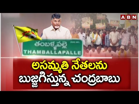 అసమ్మతి నేతలను బుజ్జగిస్తున్న చంద్రబాబు | Tamballapalle TDP Ticket Issue | ABN Telugu - ABNTELUGUTV