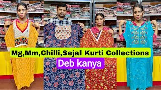 MG,MM,CHILLI,SEJAL Kurti Wholesaler In Kolkata | 2 Piece,3 Piece Set Collection |Deb Kanya