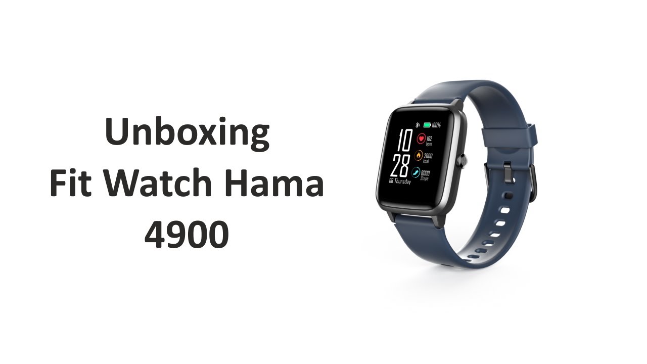 Hama Fit Watch 4900, niebieski pasek - YouTube