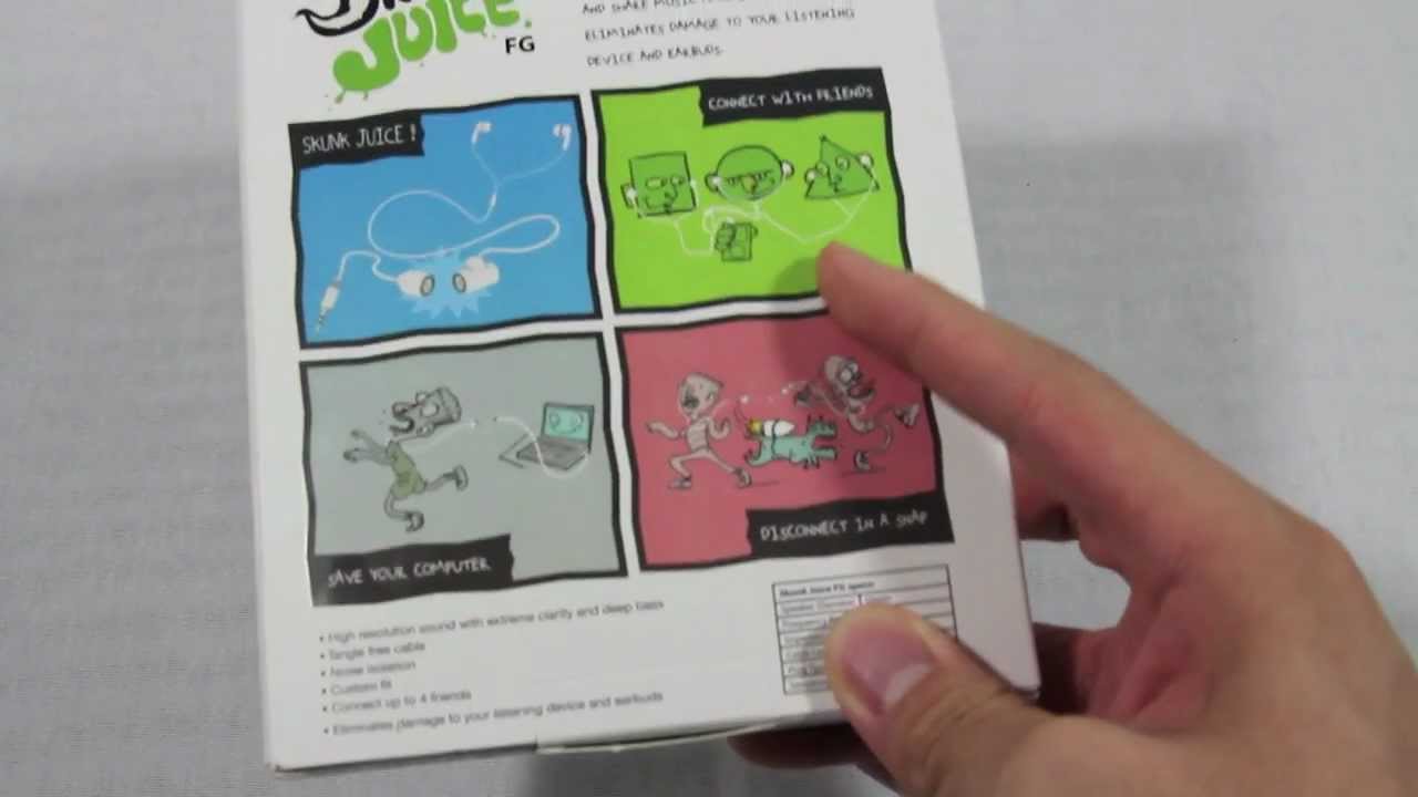 SkunkJuice Earbuds Unboxing