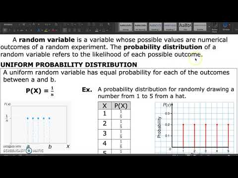 MDM4U - 7.1 - Probability Distributions - VIDEO