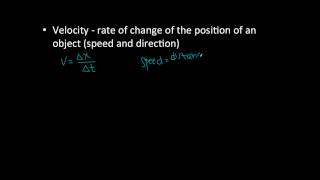 1-D Motion-Position, Displacement, Velocity, Speed