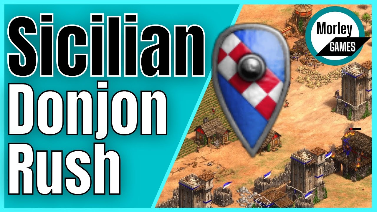 AOE2 Donjon Rush Build Order - 20 pop | Sicilians - Lords of the West