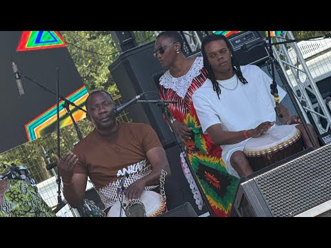 African Drums with Saikou Saho at Afrofest with mama ‪@merle50973