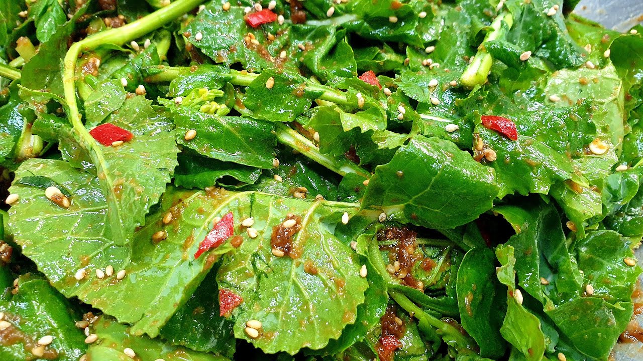 유채나물 된장 초무침