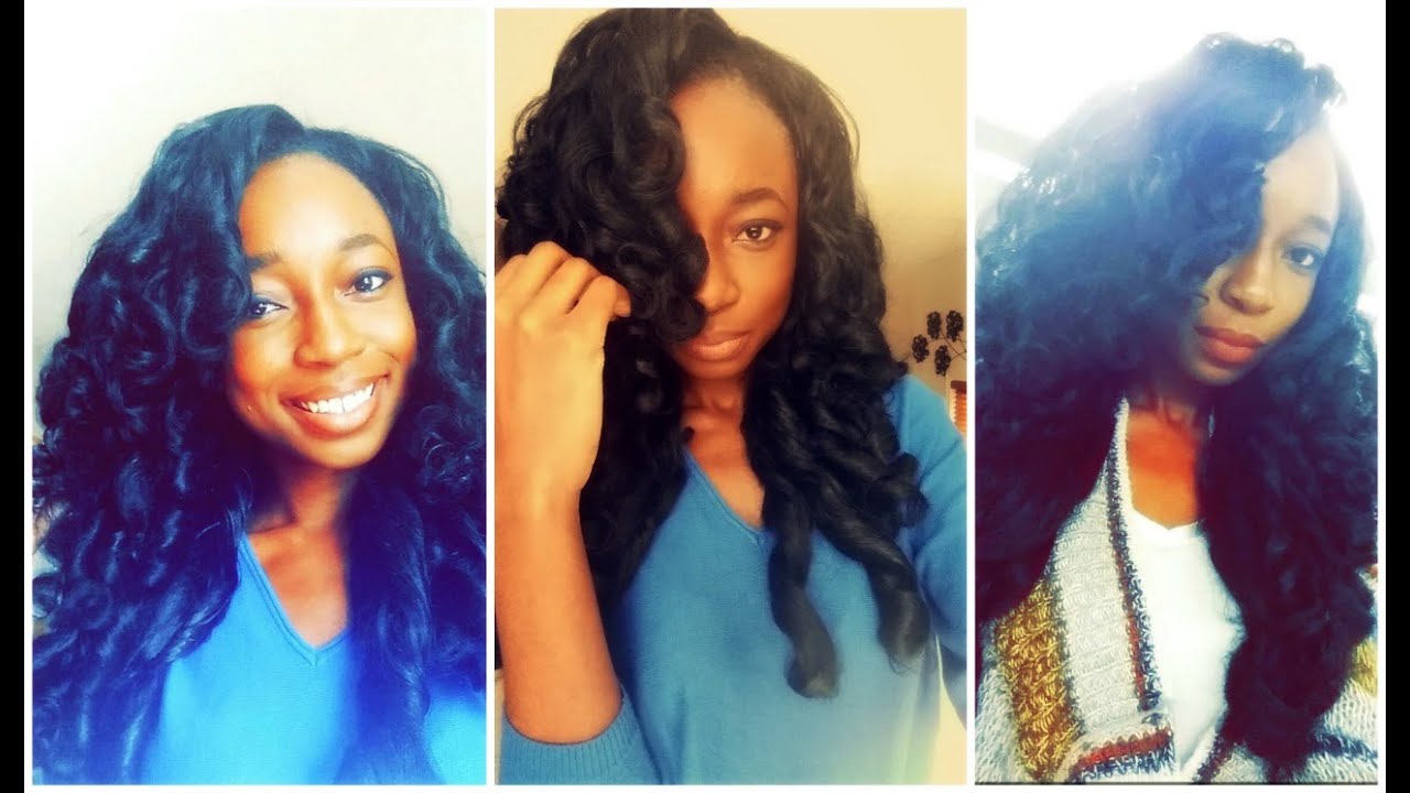 How to Curl Xpressions synthetic Crochet Hair with Flexi Rods YouTube