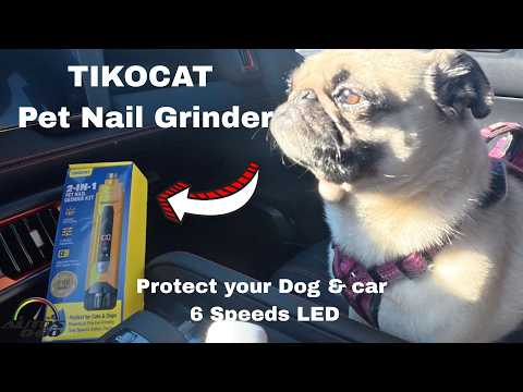 TIKOCAT Quiet Pet Nail Grinder Review | Whisper-Quiet for Anxious Dogs & Cats | 6 Speeds LED