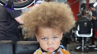 HIS FIRST HAIRCUT EVER! CUTEST 2 YEAR OLD TRANSFORMATION! screenshot 4