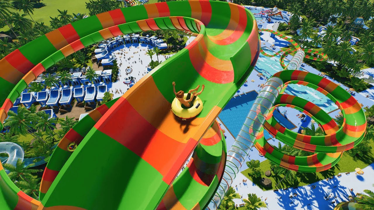 Floor Drops Out! Craziest Water Slide Yet – Planet Coaster 2