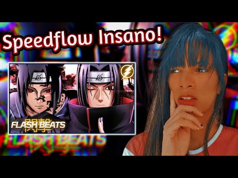 Minha melhor amiga e eu reagindo ao Rap do Sasuke e Itachi (Naruto) | Ft. @Akashi Cruz | Flash Beats