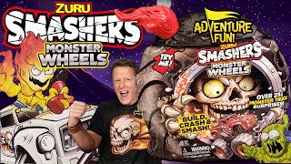 Zuru Smashers Monster Wheels Over 25 Monster Truck Surprises! Dino Drifter AdventureFun Toy review!