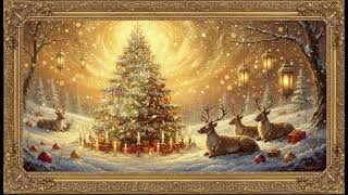 Golden Christmas Forest | Reindeer & Christmas Tree Art Frame Screensaver in 4K screenshot 5