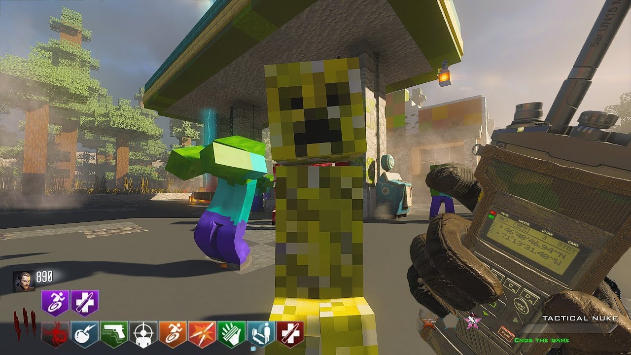 VUELVE EL MEJOR JUEGO DE ARMAS "LA GASOLINERA DE MINECRAFT" CUSTOM ZOMBIES | BLACK OPS 3 ZOMBIES