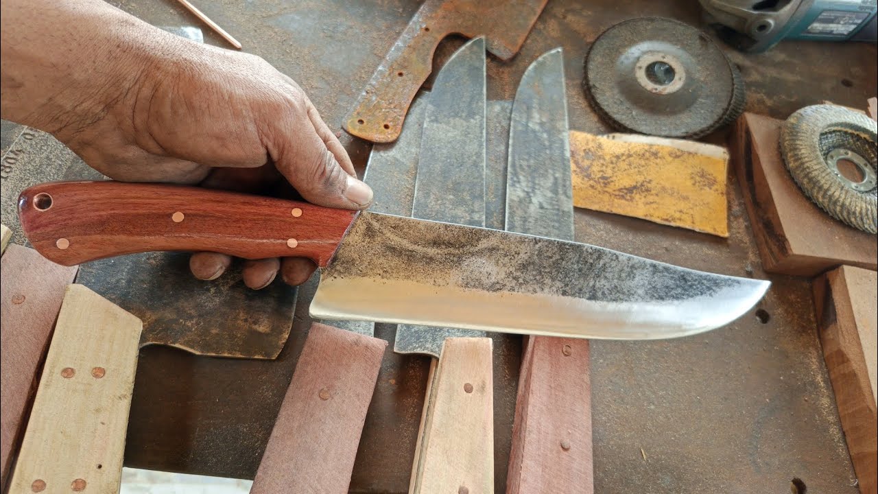 Faca Bruta Artesanal Áço Carbono 3,5mm Disco De Arado Tempra Original cuchillo hecho a mano