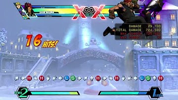 Super Extended  Shin Akuma combo (Modded UMVC3)