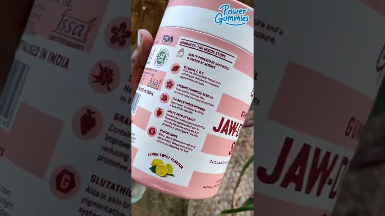 Look fresh and glowing with Power Gummies “Jaw Dropping Skin” gummies 