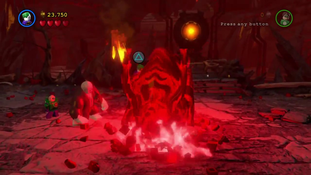 lego batman 3 red lantern bull fight youtube