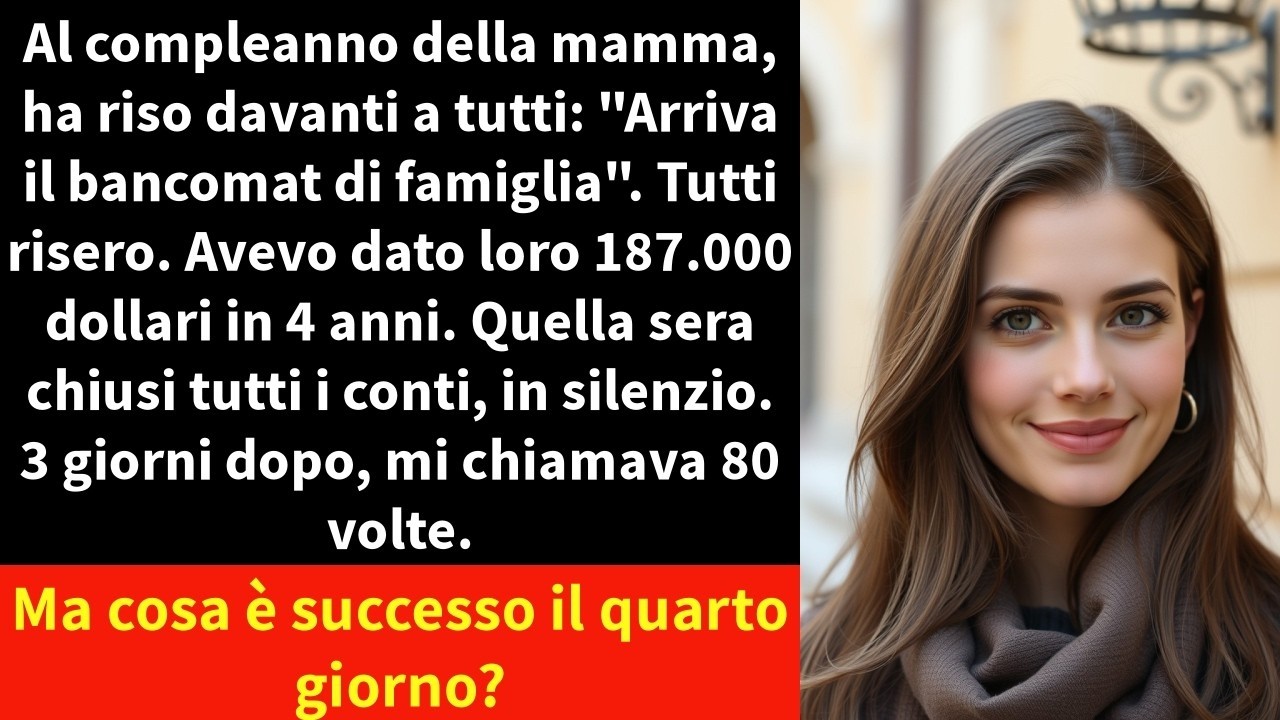 Al compleanno della mamma, ha riso davanti a tutti   Arriva il bancomat di famiglia   Tutti risero