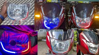 how to installing nione led strip light in bajaj ct100 malayaalam|CT100 modification #ct100modified