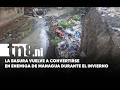 Acumulación de desechos complica drenaje de cauces en Managua