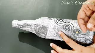 Antique Bottle Art From Waste Materials Easy Bottle Art Gl Bottle Craft Seras Creations