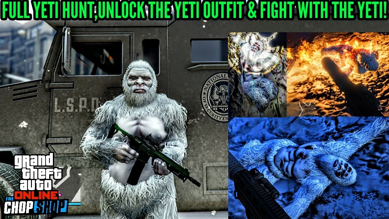 FULL YETI HUNT,UNLOCK THE YETI OUTFIT & FIGHT WITH THE YETI!(ALL 5