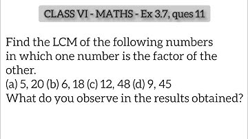 Q11 - Ex 3.7 - Playing with Numbers - Chapter 3- Class 6th NCERT Maths | Class 6 maths ex 3.7 q11