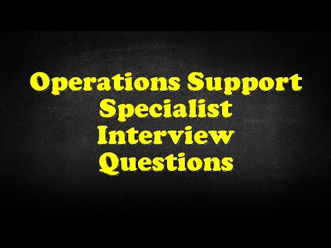 Video: Ano ang Operations Support Specialist?
