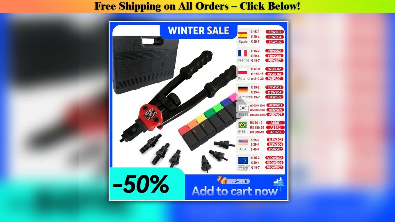 ALLSOME BT-605 Riveter Gun tool Hand Insert Rivet Nut Tool Manual Mandrels M3 M4 M5 M6 M8 M10 M12