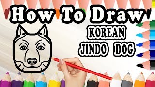 korean easy drawing draw jindo dog