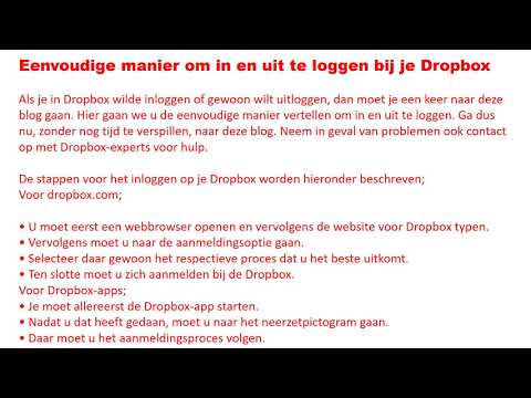 Eenvoudige manier om in en uit te loggen bij je Dropbox