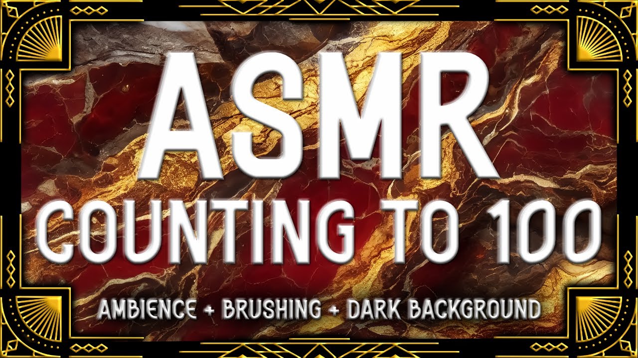 ASMR Counting To 100 With Brushing And A Dark Background