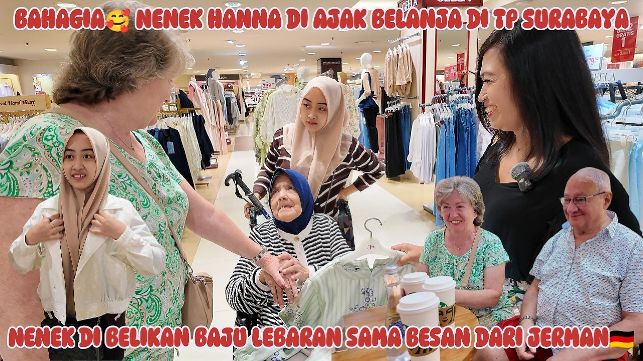 SERU‼️ NENEK BAHAGIA🥰 DIAJAK BELANJA BARENG MERTUA JERMAN🇩🇪 DITUNJUNGAN PLAZA, MBA NUJUM GADIS KOREA
