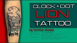 Lion Tattoo for Men | Forearm Lion Tattoo | Lion + Clock Tattoo | Lion Tattoo In Hand | Meerut-INDIA