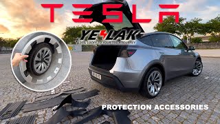 Tesla Model Y Accessories | Protecting my Juniper with Interior Trim and Rim Protectors from Yeslak