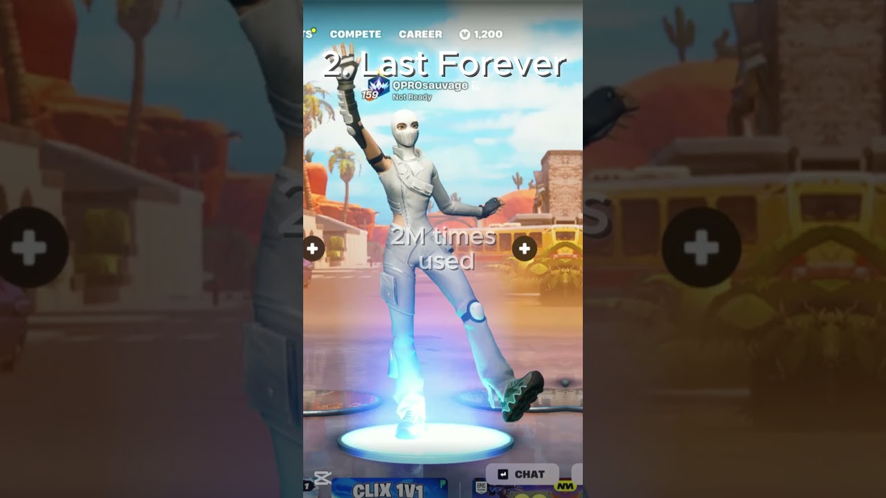 Top 3 most used synced emotes 