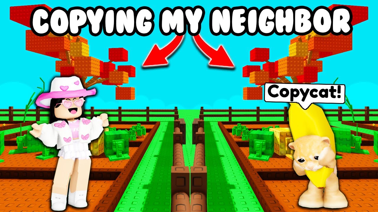 COPYING My NEIGHBORS GARDEN In Grow A Garden...HE QUIT! - YouTube