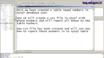 Import CSV file to MySQL table