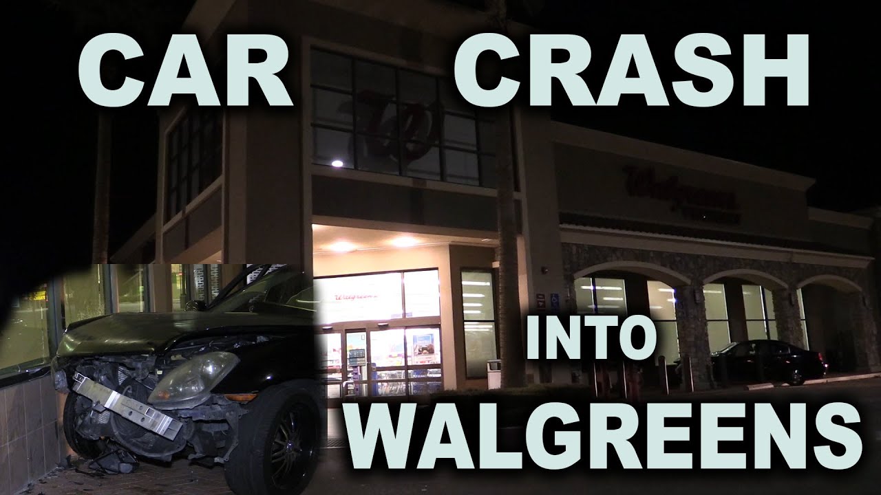 Car Crashes into Walgreens Store - YouTube