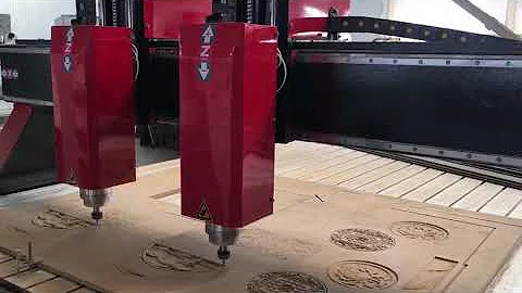 wood cnc router 1325 independent double head