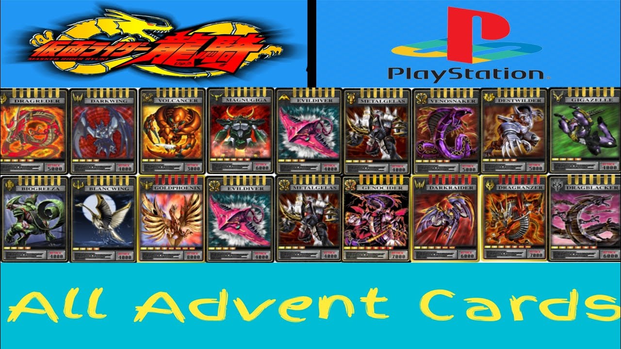 [PSX/PS1] Kamen Rider Ryuki ps1 All Advent Cards