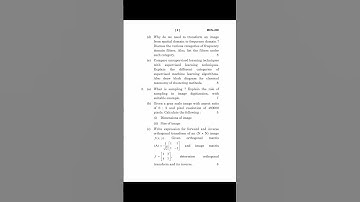 #Shorts MCS-230 DECEMBER 2023 Question Paper (Digital Image Processing and Computer Vision)