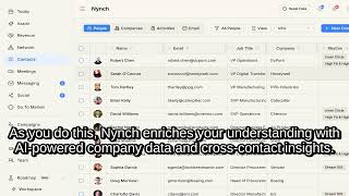 Struggling to Organise Multiple Contacts per Company? | Nynch AI CRM