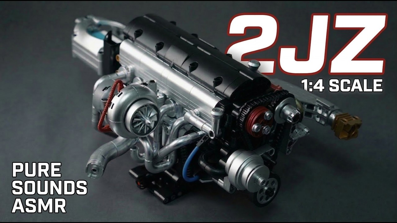 Building a 1:4 Scale 2JZ Engine — Pure ASMR Assembly (No Talking) - YouTube