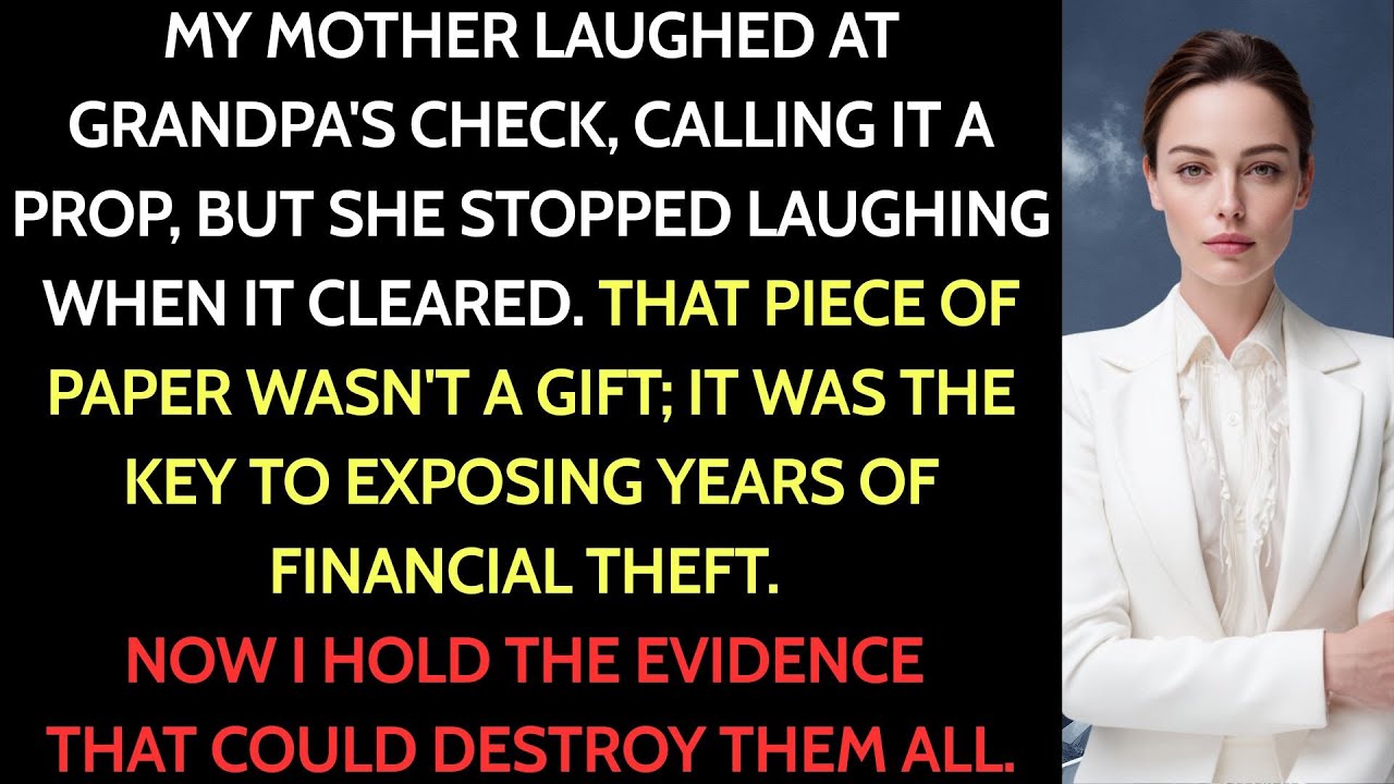Don't Embarrass Yourself With That Prop — Mom Said Grandpa's $20k Check Was Fake — So I Deposited It