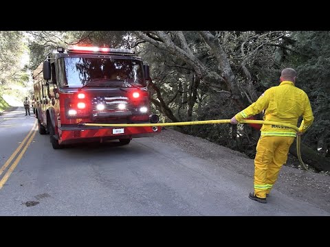 Firefighters Respond to Fully Involved Encampment Fire