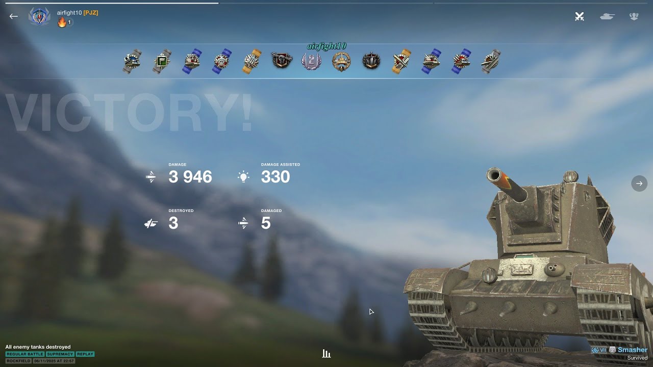 Wot.Blitz/SMASHER in platoon . clan PJZ na serv./airfight10