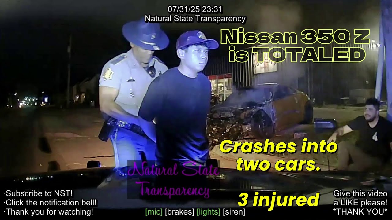 Pursuit/Crash/3-Inj./Nissan 350Z Springdale Arkansas State Police Troop L, Traffic Series Ep. 1615
