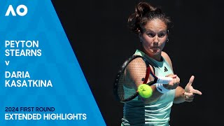 Peyton Stearns v Daria Kasatkina Extended Highlights | Australian Open 2024 First Round